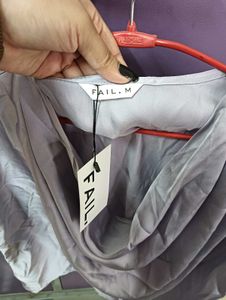 Elegant Gray Cowl Neck Top