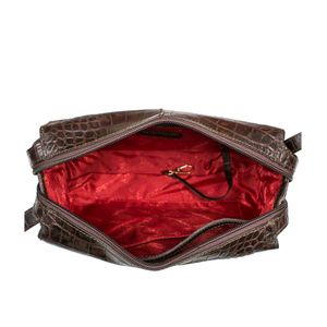 Hidesign Croc Embossed Leather Bag