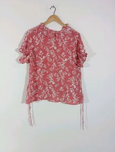Pink Printed Casual Top (Women)