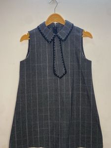Girls' Checkered Sleeveless Dress