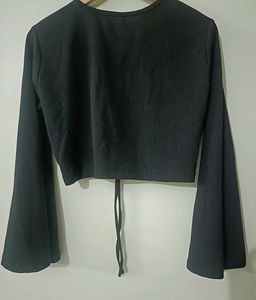 Black Bell Sleeves Top