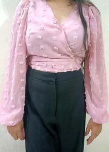 Pink Wrap Top ( Shein )