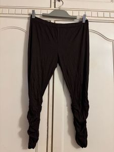 Brown Ruched Leggings