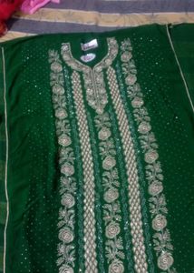 Green Embroidered Salwar Suit