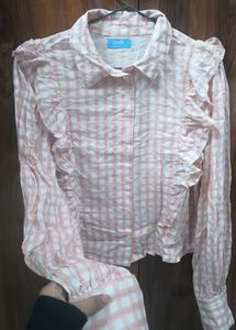 Cottagecore Frilled Checkered Shirt