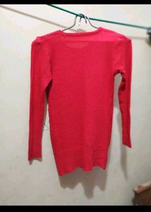 Red Paris Print Pullover