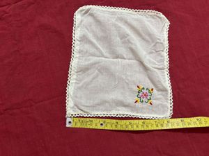 Vintage Embroidery Handkerchief Set of 6