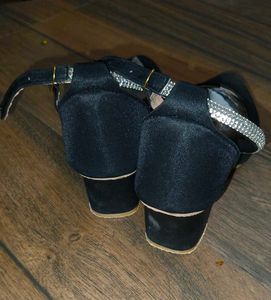 Elegant Black Ankle Strap Heels