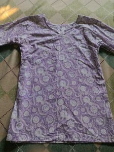 Floral Lavender Tunic Top