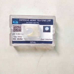 5.060 Cts. Natural Original White Opal Gemstone