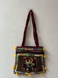 Embroidered Shoulder Bag