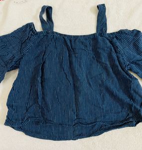 Blue Crop Top
