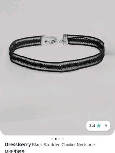 DressBerry Black Studded Choker