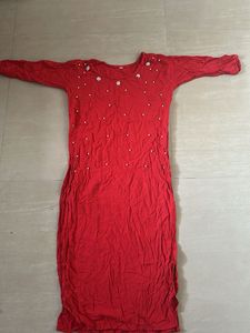 Red Embellished Dress