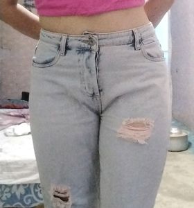 Blue Boyfriend Fit Jeans