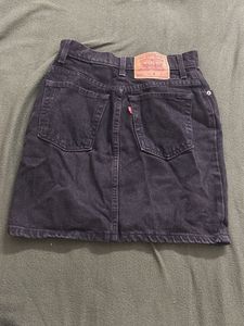 Levi's Black Denim Mini Skirt