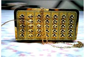 Vintage Gold Tone Clutch &amp; Coin Purse