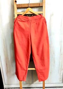 Coral Colour Cotton Paint Waist Size-28