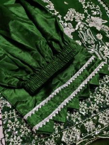 Green Festive Suit , Work Chunni Designer Bottom