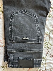 Gray Wash Denim Jeans