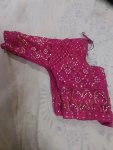 Stitched Pink Colour Blouse