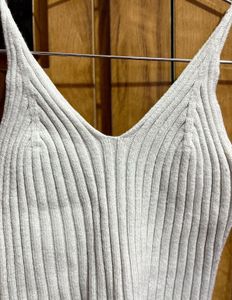 Ribbed V-Neck Knit Tank Top