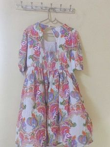 Paisley Print Babydoll Dress