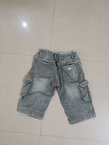 Boys Grey Denim Shorts