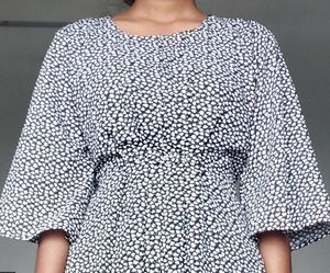 Black &amp; White Print Dress