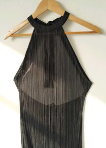 Chic Black Ruffle Detail Dress