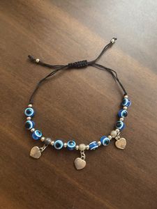 Evil Eye Heart Charm Bracelet