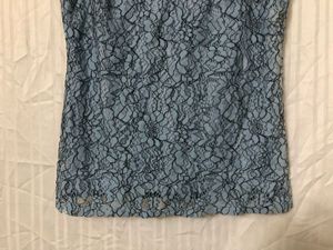 H&amp;M Blue Lace Top - Size