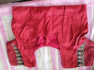 Party Wear Green &amp; Maroon Saree With Blouse