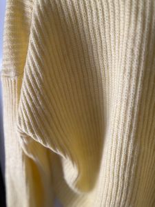 Yellow Knit Cropped Cardigan