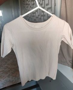 Beige fitted top