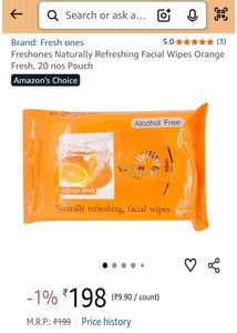 Fresh ones - Facial Wipes Pack of 2 (40 pieces)