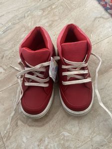 Red High-Top Sneakers