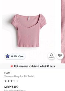 Pink Ribbed V-Neck Crop Top