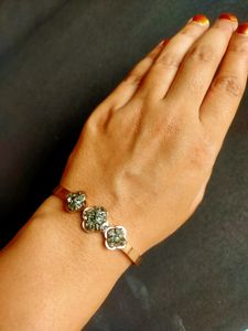 Metal Copper Pyrite Money Attract Crystal Bracelet