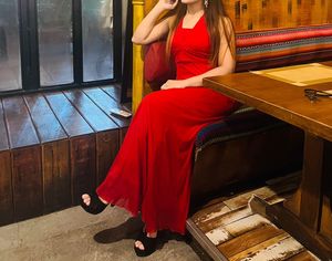 Haulter Neck Red Hot Dress