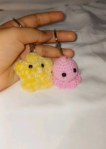 Crochet Octopus &amp; star Keychains