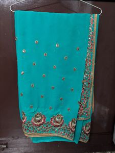 Elegant Teal Saree