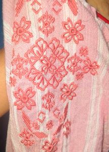 Pink Striped Peasant Top - MAX