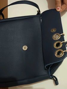 Navy Blue Tassel Crossbody Bag