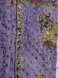 Embroidered Lavender Partywear Saree