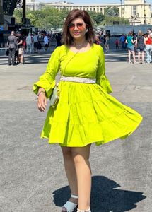 Vibrant Green Mini Dress