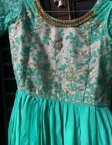 Elegant Green Embellished Dress