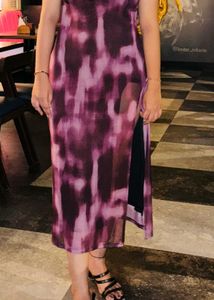 Abstract Print Maxi Dress