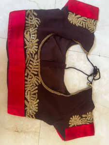 Elegant Embroidered Blouse and saree 💕😍