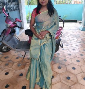 Dual Shade Tissue Saree